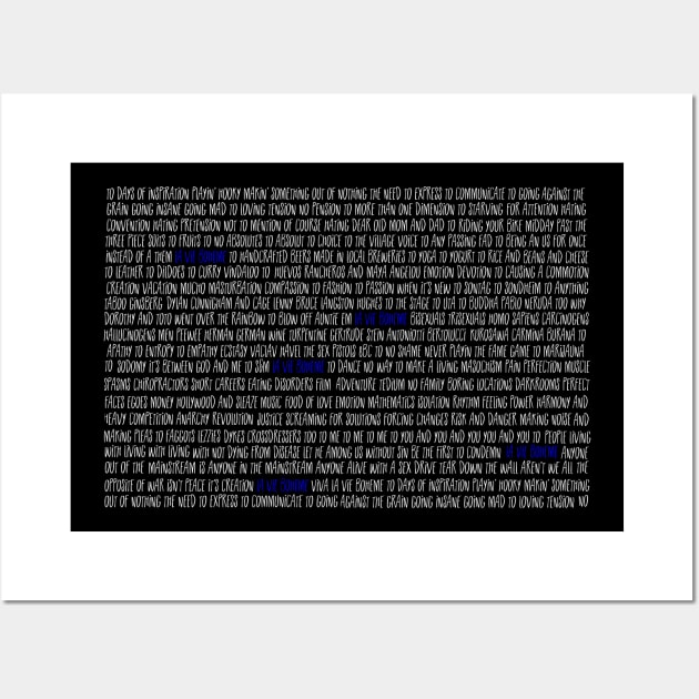 La Vie Boheme Lyrics Wall Art by TheatreThoughts